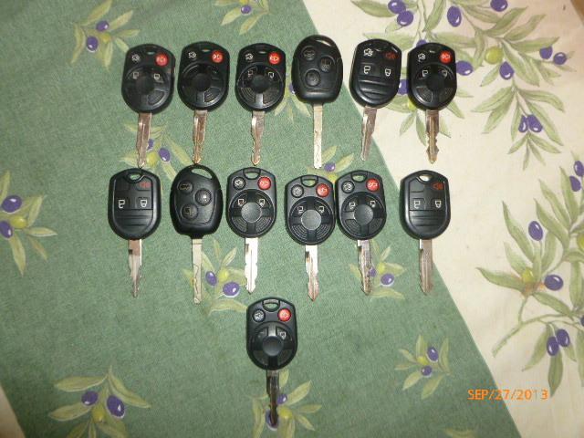 Lot of 13 ford key remotes