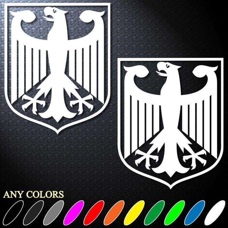 5.0"x2p germany eagle coat of arms decal sticker die cut wall car bike truck