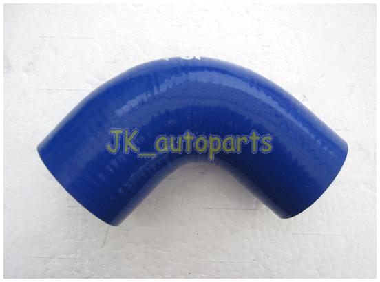 2" to 2.5" inch silicone 90 degree reducer blue hose turbo 3-ply 51mm to 57mm