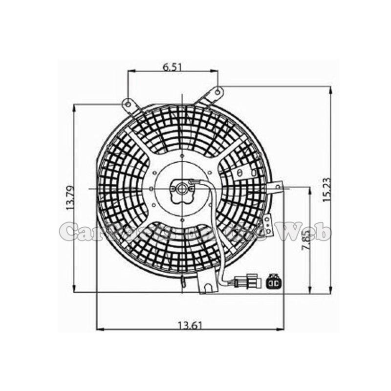 New 1995-2001 geo chevy metro 1.0l 1.3l condenser cooling fan assembly gm3113112