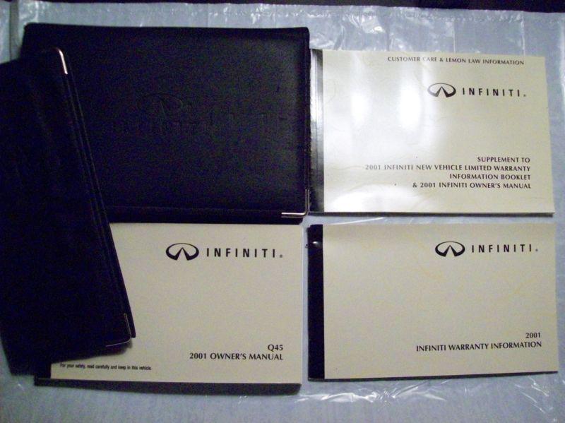 2001 infiniti q45 owners manual with case