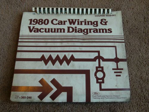 1980 ford all cars wiring diagram manual schematic mustang mercury capri lincoln