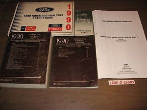 1990 ford f150-350/bronco/econoline shop/service manual +wiring+bodybuild+owners