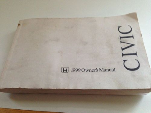 1999 honda civic owners manual user guide reference operator book