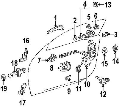 Lexus 6871030181 genuine oem factory original lower hinge