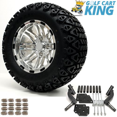 12&#034; wheel and tire combo + golf cart 6&#034; spindle lift kit for ezgo txt electric