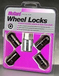 Mcgard 24216 chrome/black cone seat wheel lock set