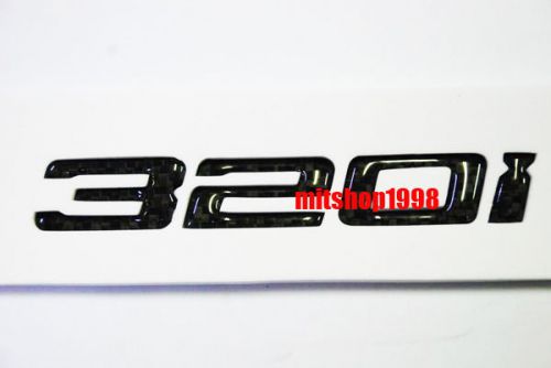 Bmw series 320i real carbon fiber letters emblem badge