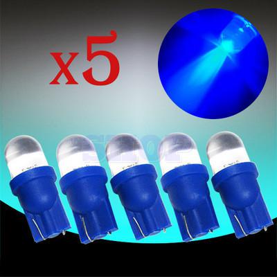 5pcs t10 194 w5w 1 led blue dome instrument car light lamp bulb