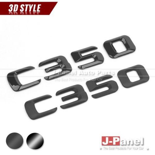 Black c350 rear boot trunk 2014-on number emblem mercedes benz c class w204