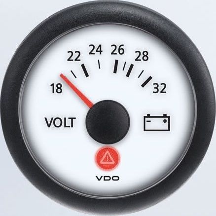 Vdo a2c53191769-s voltmeter 18-32v - viewline ivory