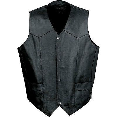 Men’s motorcycle leather vest - new