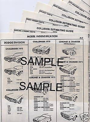 1967 1968 1969 1970 1971 1972 ford truck f100 150 250 350 parts crash sheets +