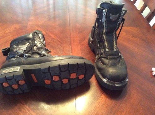 Harley davidson brake light double zipper mens boots size 9