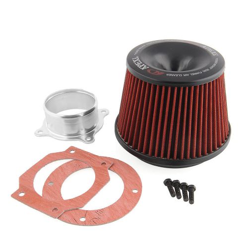 1x apexi universal car auto power intake air filter 75mm dual funnel adapter new