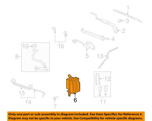 Gm oem wiper washer-windshield-washer reservoir 19256391