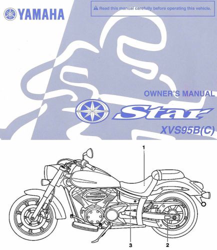 2012 yamaha star 950 xvs95b motorcycle owners manual -xvs 95 b-star 950-yamaha