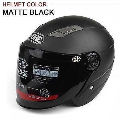 Brand new dot motorcycle 3/4 open face helmet with full face shield visor large