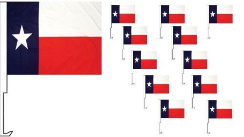 Car dealer supplies 12 car window clip on flags texas state flag