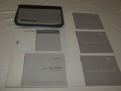 2006 nissan altima owner&#039;s manual 6/pc.set + gray &amp; black nissan premium case,,