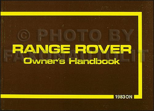 1983-1984-1985 range rover owners manual 83 84 85 owner drivers handbook guide