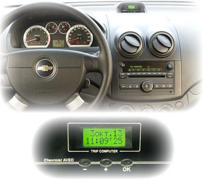 Trip computer for car chevrolet aveo instead clock