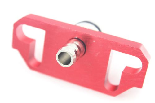 Universal red adapter riser racing honda fuel regulator adaptor rail brand new