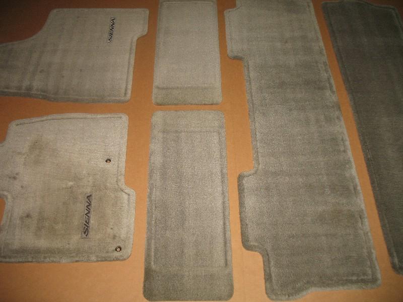 2004 2005 2006 2007 2008 2009 2010 10 toyota sienna gray carpet floor mats oem 2