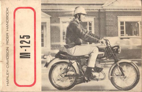 1967 harley davidson motorcycle m-125 owner&#039;s ( rider handbook ) manual (156)