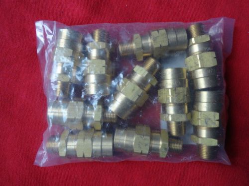 Lot of 10 new fairview 1492-6c 3/8&#034; npt x 3/8&#034; hose air brake brass fittings new