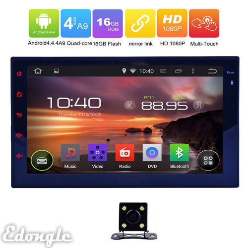 7&#034; 2din quad-core android 4.4.4 universal car gps navi stereo airplay wifi + cam