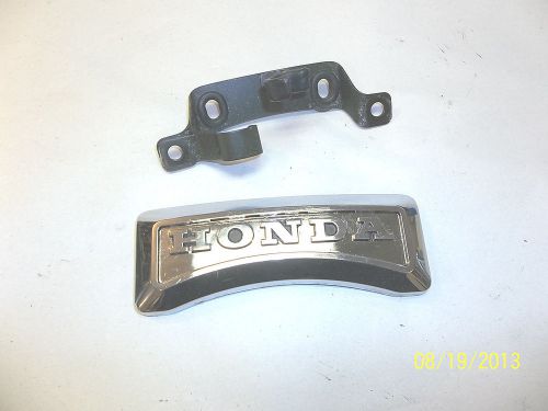 Honda cm450a lower tripletree fork emblem cover &amp; bracket stay cb450t a c t 1982