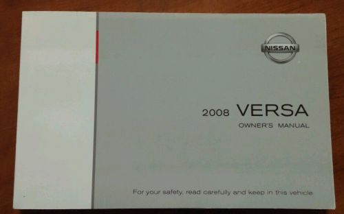 Purchase 2008 Nissan Versa Owner's Manual in Salinas, California ...