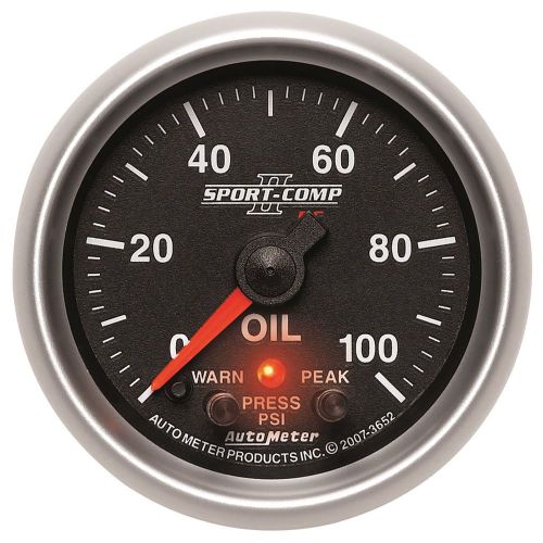 Auto meter 3652 sport-comp pc; oil pressure gauge