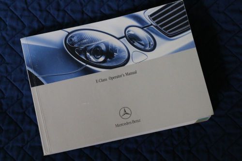 2003 mercedes benz e-class operator&#039;s/ owner&#039;s manual, e320 e500 usa edition