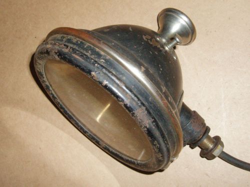 Antique spot light 6&#034; spot fog driving brass nickel original vintage accessory