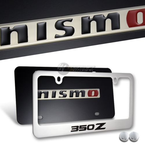 Nissan nismo 350z black stainless steel license plate frame -2pcs  front &amp; back