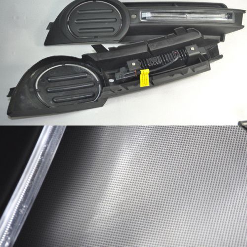 2x white led tube daytime day fog light drl cover for audi a3 (8p) 2005-2008