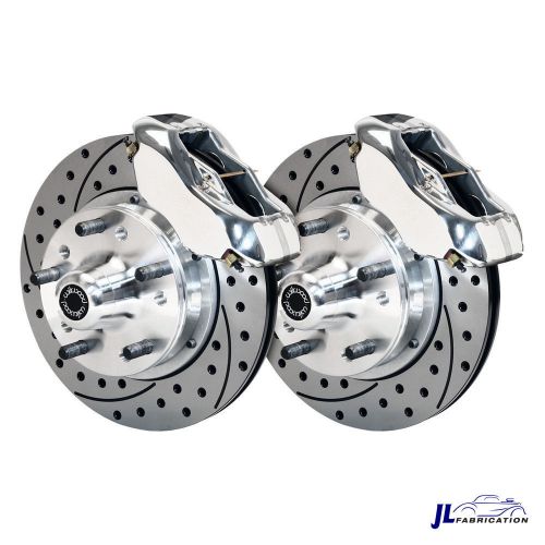 Mustang ii wilwood dynalite polished disk brake kit drilled slotted 140-11017-dp