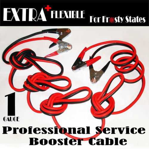 Heavy duty 25 ft 1 gauge booster cable jumping cables,extra flexible new!