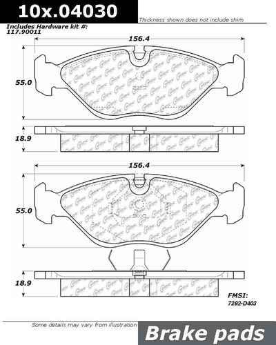 Centric 104.04030 brake pad or shoe, front