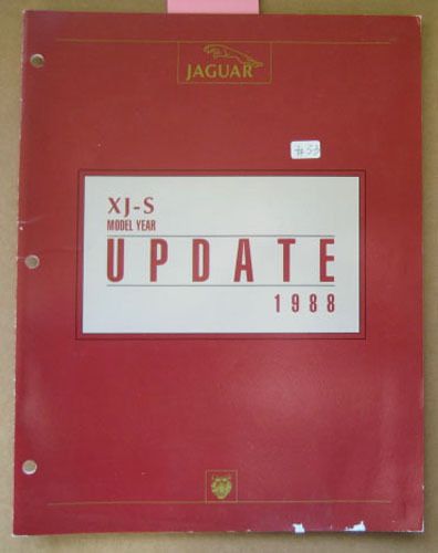 Jaguar #53 xj-s update 1988 manual