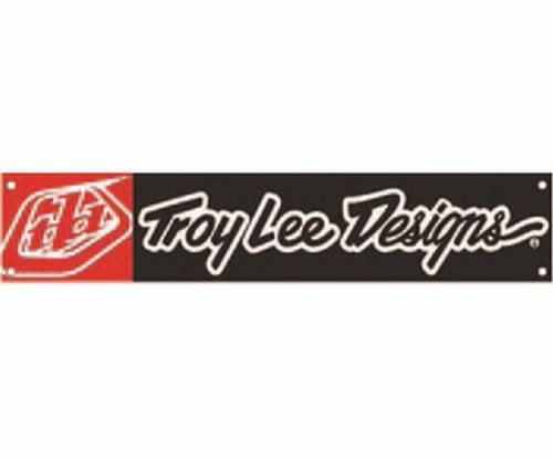 New troy lee designs mini tld badge &amp; signature banner, black/red, 3’ x 9&#034;