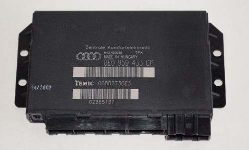 05-09 audi a4 s4 theft central electronic comfort control module 8e0959433cp