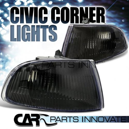 For 1992-1995 honda civic 4dr sedan black signal corner lights