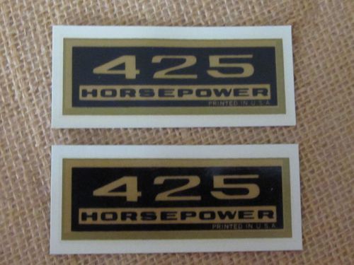 Chevrolet 425 horsepower valve cover decal set