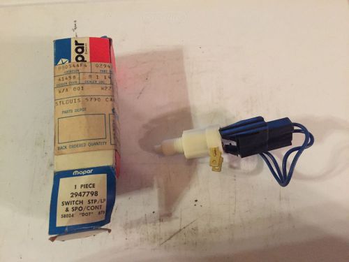 Nos stoplite switch, with cruise control 2947798 a,b,c,e body mopar 1970-up