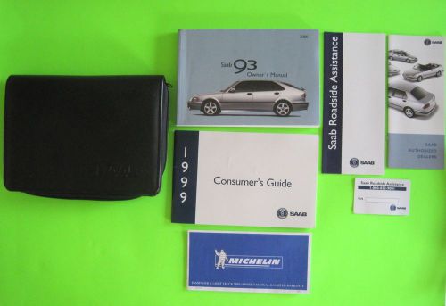 2000 saab 93 factory owner&#039;s manual set &amp; case *oem*