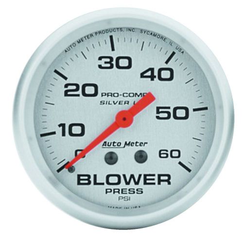 Auto meter 4602 silver; lfgs blower pressure gauge