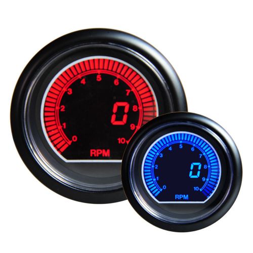 Auto car vehicle 2.5&#034; 12v 2 color lcd gauge 10k rpm tachometer tach  instrument